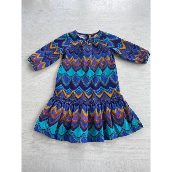 Baby Gap 100% Cotton Multi Color Mermaid Dress Corduroy Dress Size 4T - Picture 1 of 4